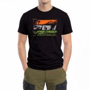 Koszulka męska czarna  BASIC  ADVENTURE